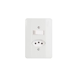 Interruptor Simples 1TS+Tom 2P+T 10A c/ Placa