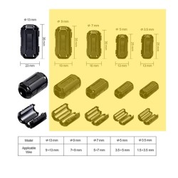 Núcleo de Ferrite Supressor de Ruído - RFI EMI