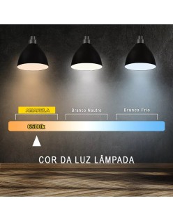 Refletor LED 200W Luz Amarela 18800lm 6500k / 19800lm IP65 Bivolt 85~240V - Pop Led