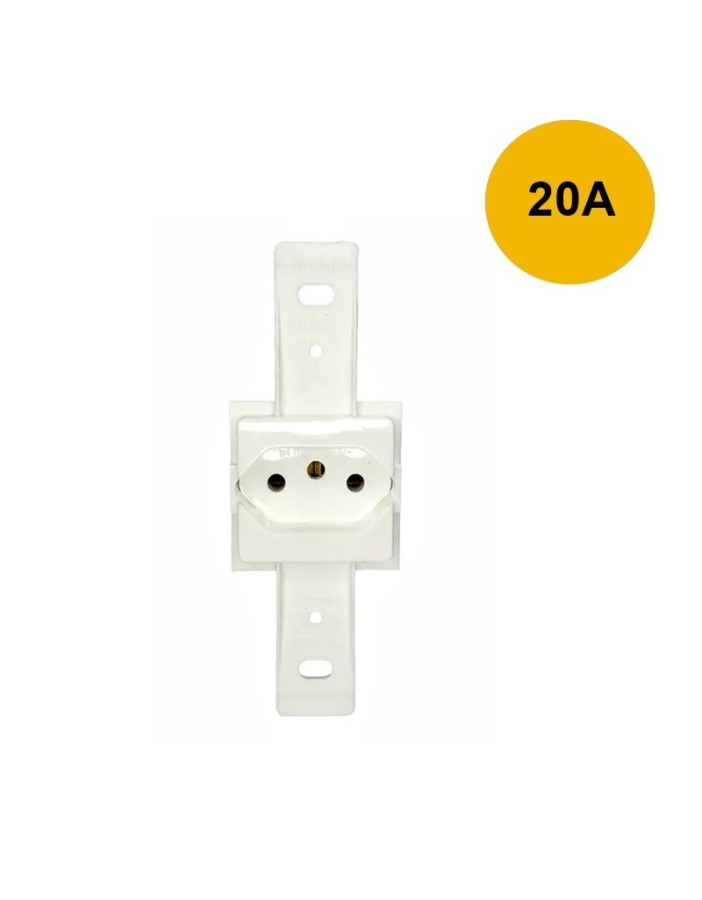 Tomada Simples 20A 2P+T 220/250V Branca - WEG - 13329377
