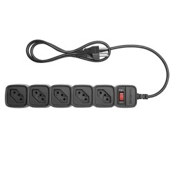 Protetor Eletrônico Filtro de Linha com 5 tomadas EPE 205 Preto Intelbras