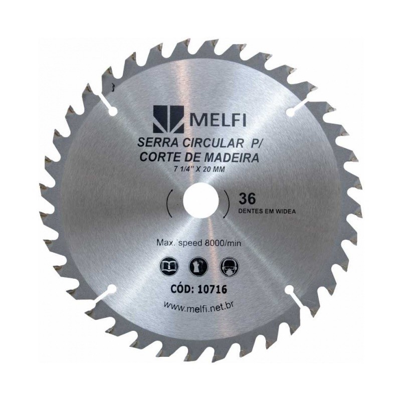 Serra Circular para Madeira/ MDF / Compensados 7.1/4" x 20,0mm - MELFI