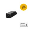 Plugue Tomada Fêmea 2P+T 10A/250V Preto - Mec-Tronic 39055