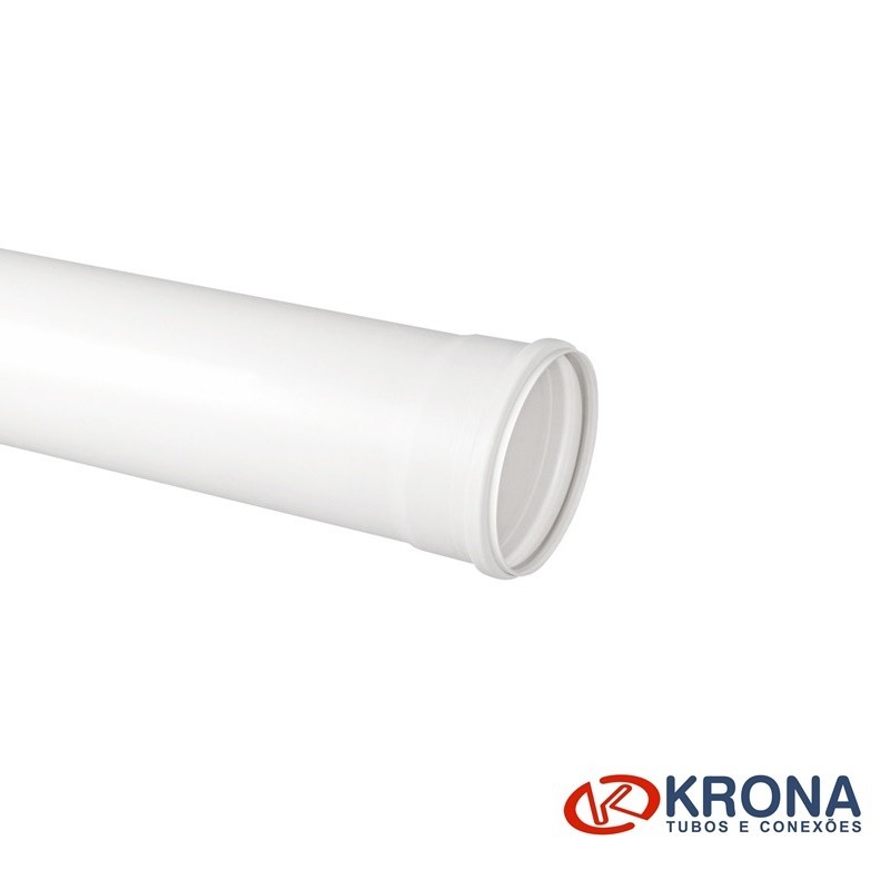 Tubo PVC Esgoto 50mm 6m Branco - Krona