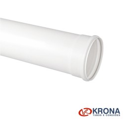 Tubo PVC Esgoto 100mm 6m Branco - Krona