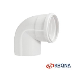 Joelho PVC Esgoto 100MM 90°  Branco - Krona