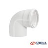 Joelho PVC Esgoto 100MM 90°  Branco - Krona