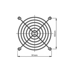 Grade Proteção Para Cooler 92x92mm Cromada