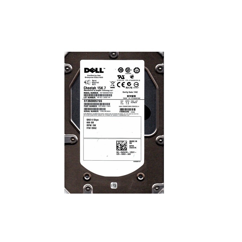HD Servidor 600GB 15K SAS 3.5" ST3600057SS Firmware ES62- DELL