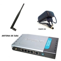 Roteador Wireless G D-Link DI-624 Fast Ethernet - 1WAN + 4LAN