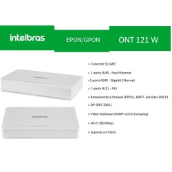 ONT 121 W Conversor de sinal GPON/EPON em sinal Ethernet ou Wi-Fi