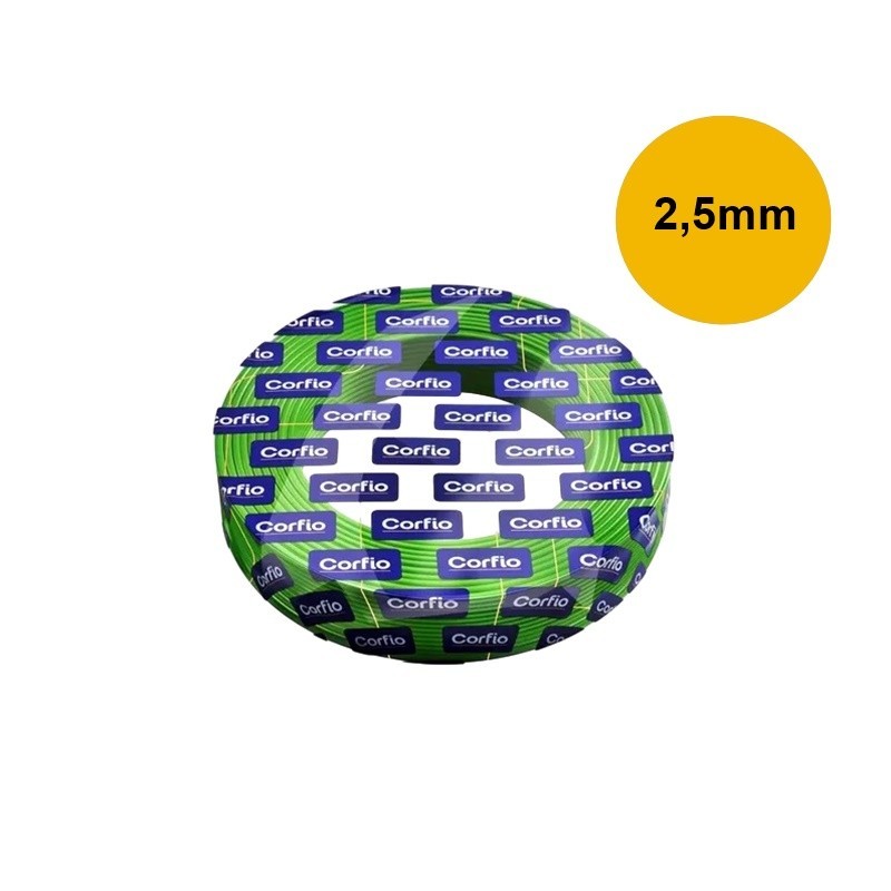 Cabo 2,5mm Flexível  750V Rolo 100m  - Corfio