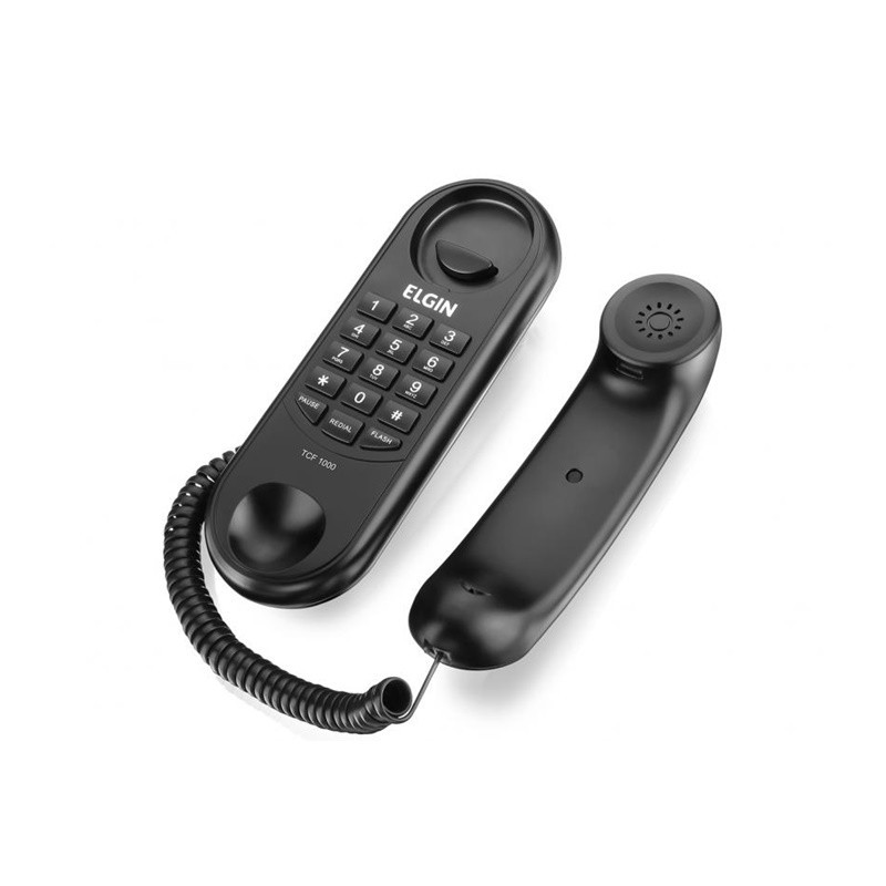 Telefone com Fio TCF 1000 Preto Estilo Gôndola - Elgin