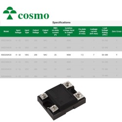 Relé de Estado Sólido KSD225AC8 1NA 4-32v 25A-250V - COSMO