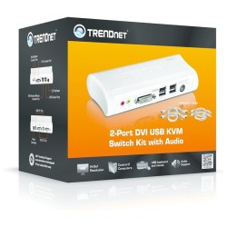 Conversor Adaptador KVM TK-204UK 2 Computadores Em 1 Monitor - Trendnet