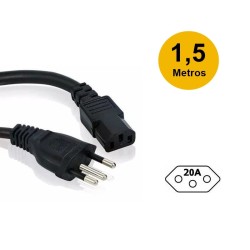 Cabo de Força 20A Tripolar 2,50MM 500V 180° 1,8M - NBR 14136