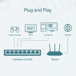 Switch 8 Portas 10/100Mbps Tp-link LS1008 LiteWave