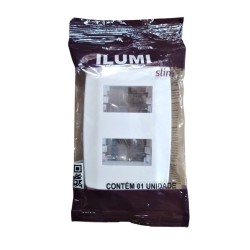 Placa 4x2 2 Módulos Horizontal Slim - Ilumi