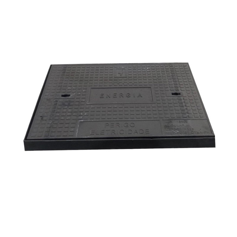 Tampa de Ferro fundido 40,0 kn 90×70 c/aro (Energia) (wm) prata