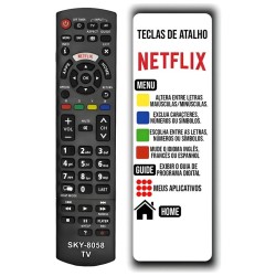 Controle Remoto SKY-8058 Compatível Com TVs Panasonic