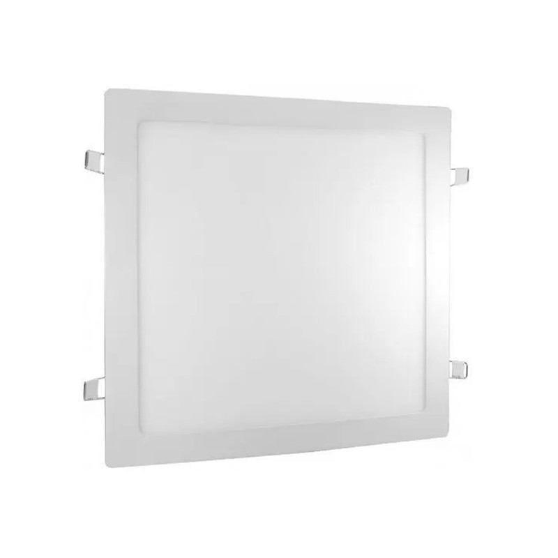 Plafon Painel LED Embuitir Branco Quadrado - 48W 3000k 5.280 Lumens - Maxxy