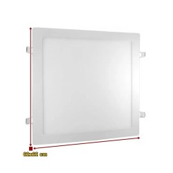 Plafon Painel LED Embuitir Branco Quadrado - 48W 3000k 5.280 Lumens - Maxxy