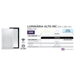 Luminaria de embutir  Luz Branca 24W 1680LM 5700K  620x32mm - SAVEENERGY