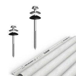 Parafuso Telheiro Sextavado Zincado Rosca Soberba 5/16 X 110mm - 5/16 X 130mm - 5/16 X 150mm