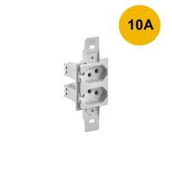 Tomada Dupla 10A 2P+T 220/250V Branca - WEG NBR4136