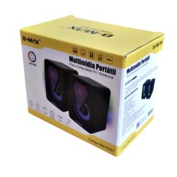 Caixa de Som Soundbar Com LED RGB USB e P2 Para PC e Notebook 6 Wats BM-S207 - B-MAX