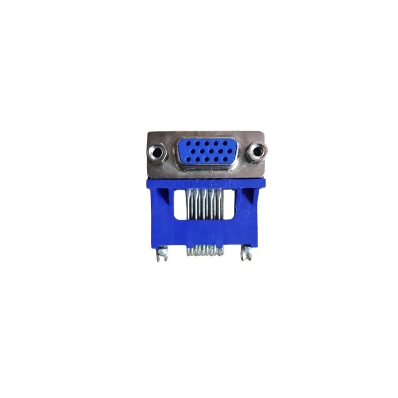 Conector VGA Solda 90 Graus Azul Perfil Alto