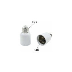 Plug Adaptador Bocal E27 Macho Para E40 Fêmea