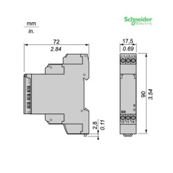 Relé Temporizador Modular 24V cc 24-240Vca RE17RAMU-Schneider
