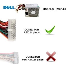 Fonte Dell Optiplex 255W 760, 780, 960, 980 - H280P-01