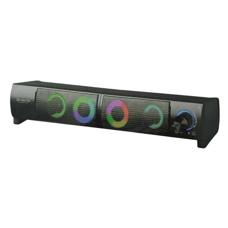 Caixa de Som Soundbar Com LED RGB USB e P2 Para PC e Notebook 6 Wats BM-S209 - B-MAX
