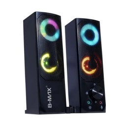 Caixa de Som Soundbar Com LED RGB USB e P2 Para PC e Notebook 6 Wats BM-S209 - B-MAX