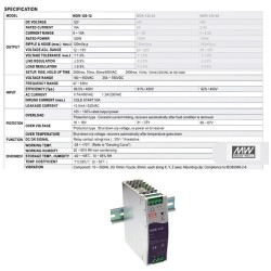 Fonte Chaveada 12V 10A 120W DIN WDR-120-12 - Mean Well