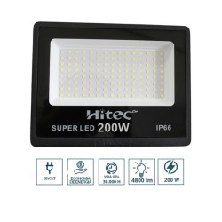 Refletor Super LED 200W Luz Branca IP66 - Hitec