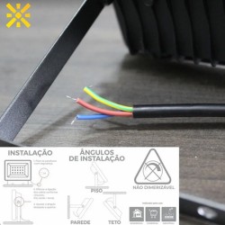 Refletor Super LED 200W Luz Branca IP66 - Hitec