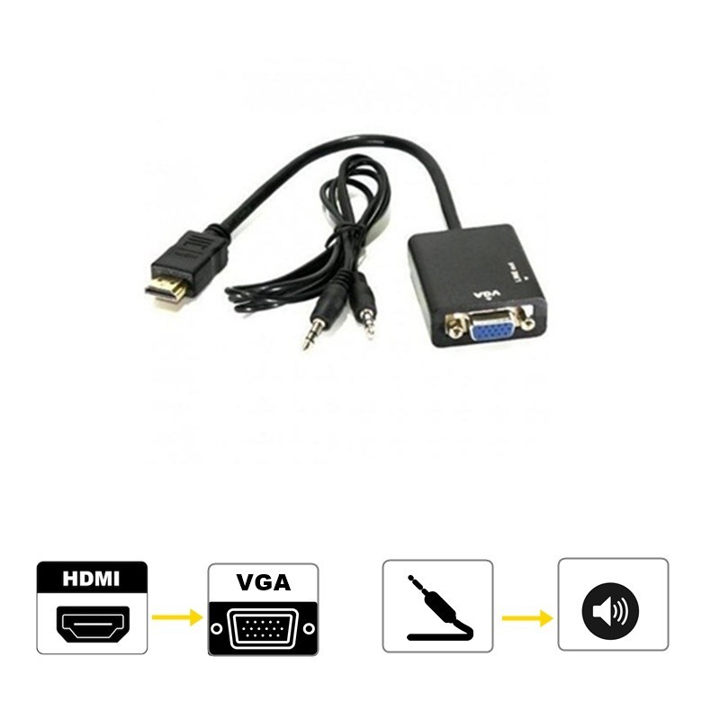 Adaptador HDMI Para VGA (com áudio)