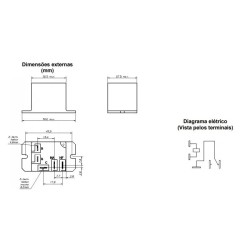 Relé MKB 3H 12v 40A Magméticco de Mecânico com Terminais Faston 6.3