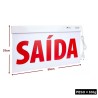Placa Saída de Emergência Face Dupla-Acrílica Slim 50x25