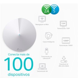 Roteador TP-Link Deco M5-V3 Mesh Wi-Fi 5 Gigabit Dual-Band AC1300