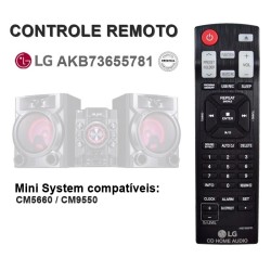 Controle LG AKB73655781 Mini Hi-fi System CM5660/CM9550