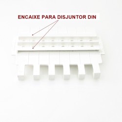 Base Para Disjuntor 8 DIN/6 NEMA em PVC