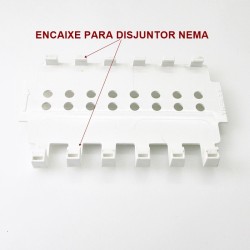 Base Para Disjuntor 8 DIN/6 NEMA em PVC